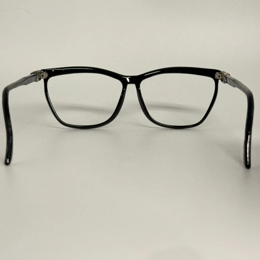 Versace Vintage Cat‎ Eye Eyeglasses Black Teal Purple Patterned H5594
